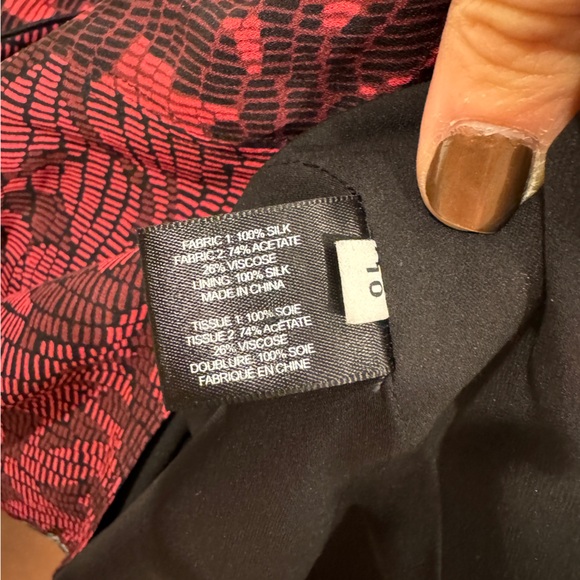 PROENZA SCHOULER Abstract-Print Silk Peplum Top - Size 10 - Picture 8 of 12